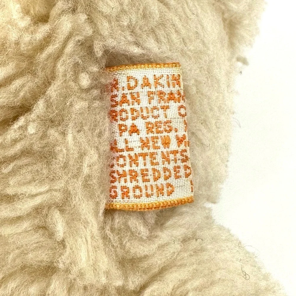 Vintage Dakin 1976 Monkey Plush Stuffed Animal Tan Brown Long Tail Ape Gorilla